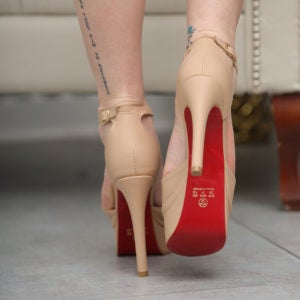 Sandália Couro Nude